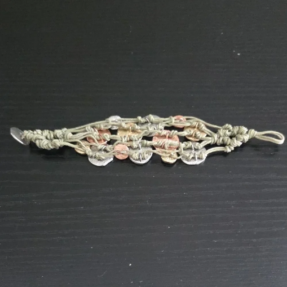 Estate Vintage Mixed Metal Bracelet with Crystal Accents
